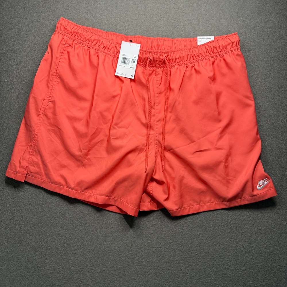 Nike Swim Trunks Men XXL Coral Orange Standard Fit Above Knee FN3307-814